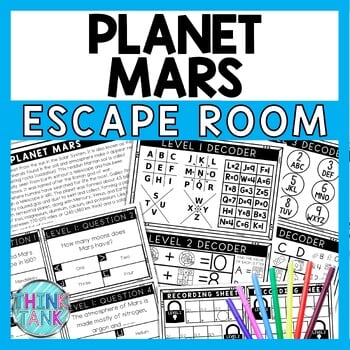 Planet Mars Escape Room - Task Cards - Reading Comprehension