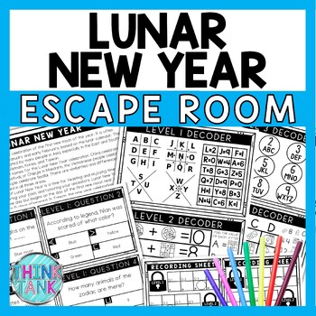 Lunar New Year Escape Room - Task Cards - Reading Comprehension