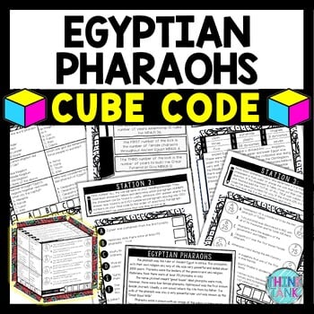 Egyptian Pharaohs - Ancient Egypt Cube Stations - Reading Comprehension Activity