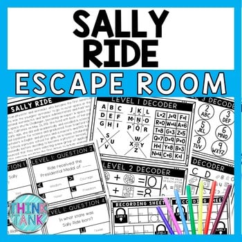 Sally Ride Escape Room - Task Cards - Reading Comprehension