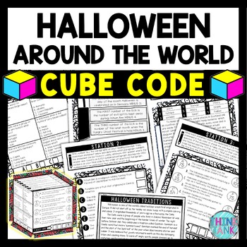 Halloween Around the World Cube Stations - Reading Comprehension Activity