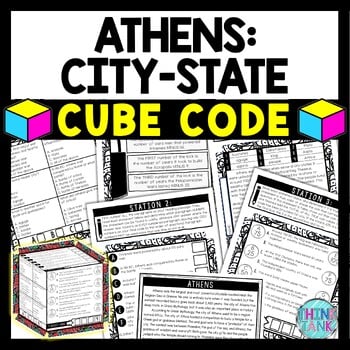 Athens Ancient Greece Cube Stations - Reading Comprehension Activity