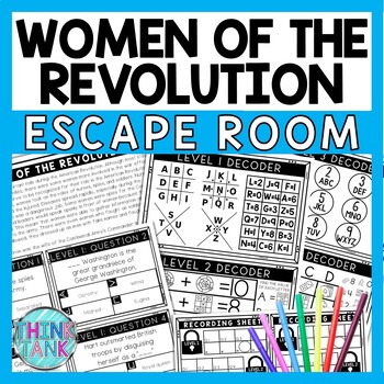 Women of the Revolutionary War Escape Room - Task Cards - Reading ...