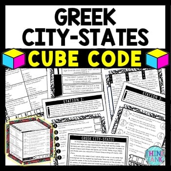 City States of Ancient Greece Cube Stations - Reading Comprehension Activity