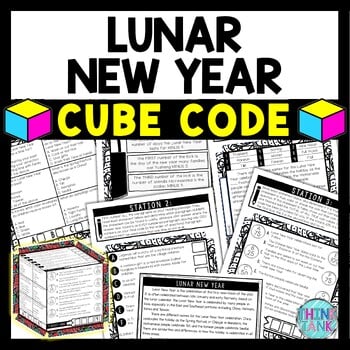 Lunar New Year Cube Stations - Reading Comprehension Activity - Asia