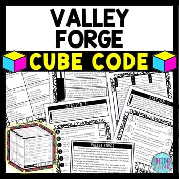Valley Forge Revolutionary War Cube Stations - Reading Comprehension Activity