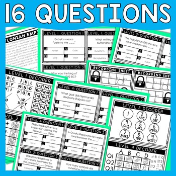Babylonian Empire Escape Room - Task Cards - Reading Comprehension - Image 3