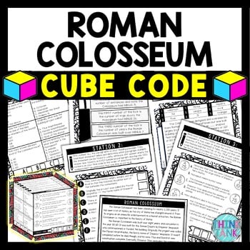 Colosseum of Ancient Rome Cube Stations - Reading Comprehension Activity