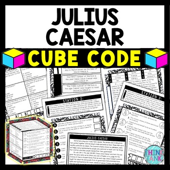 Julius Caesar Ancient Rome Cube Stations - Reading Comprehension Activity