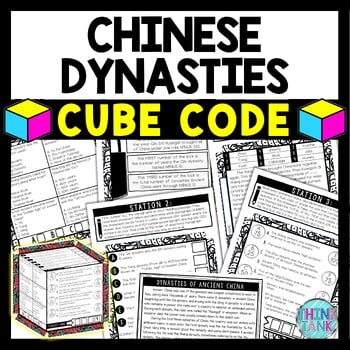 Dynasties of Ancient China Cube Stations - Reading Comprehension Activity