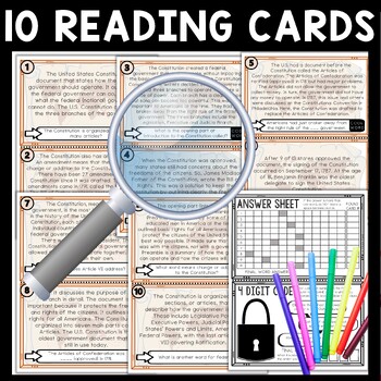 U.S. Constitution Scavenger Hunt Reading Comprehension Activity - 3 Branches - Image 3