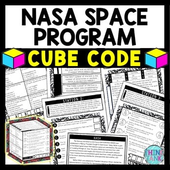 NASA Space Program Cube Stations - Reading Comprehension Activity