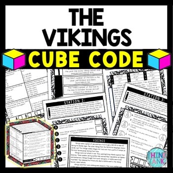 Vikings Cube Stations - Reading Comprehension Activity - Age of Exploration
