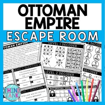 Ottoman Empire Escape Room - Task Cards - Reading Comprehension