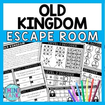 Old Kingdom Escape Room - Task Cards - Reading Comprehension - Ancient Egypt