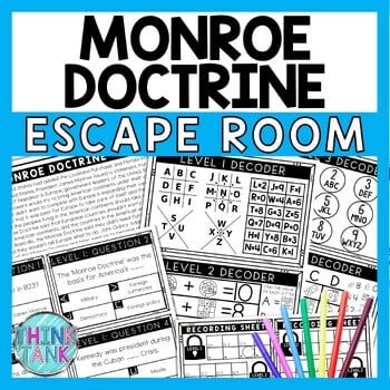 Monroe Doctrine Escape Room - Task Cards - Reading Comprehension