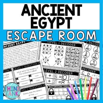 Ancient Egypt Escape Room - Task Cards - Reading Comprehension