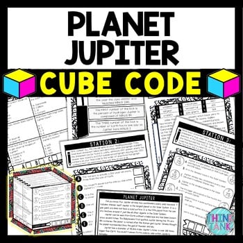 Planet Jupiter Cube Stations - Reading Comprehension Activity - Solar System