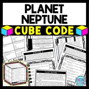 Planet Neptune Cube Stations - Reading Comprehension Activity - Solar System