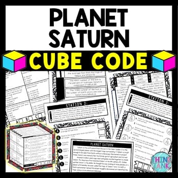 Planet Saturn Cube Stations - Reading Comprehension Activity - Solar System
