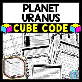 Planet Uranus Cube Stations - Reading Comprehension Activity - Solar System