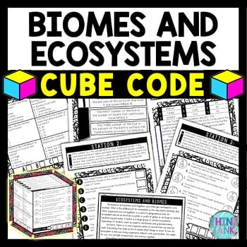 Biomes and Ecosystems Cube Stations - Reading Comprehension Activity