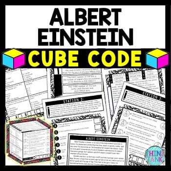 Albert Einstein Cube Stations - Reading Comprehension Activity - Physics