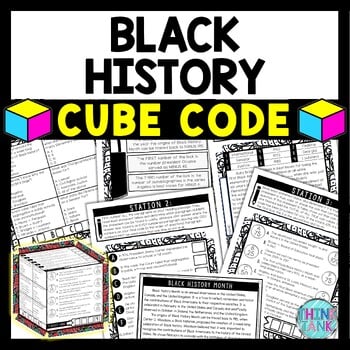 Black History Month Cube Stations - Reading Comprehension Activity