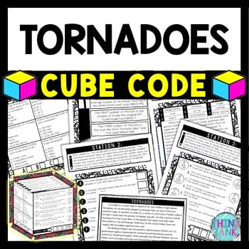 Tornadoes Cube Stations - Reading Comprehension Activity - Natural Disasters
