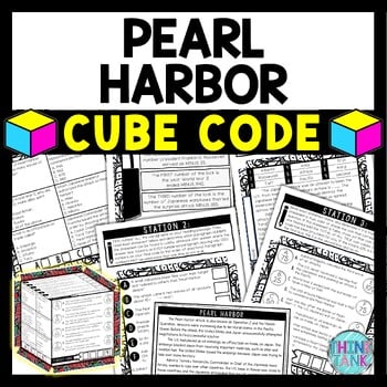 Pearl Harbor Cube Stations - Reading Comprehension Activity - World War II