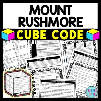 Mount Rushmore Cube Stations - Reading Comprehension Activity - Presidents