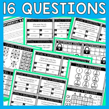 Transcontinental Railroad Escape Room - Task Cards - Reading Comprehension - Image 3