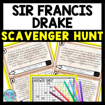 Sir Francis Drake Scavenger Hunt Reading Comprehension Activity