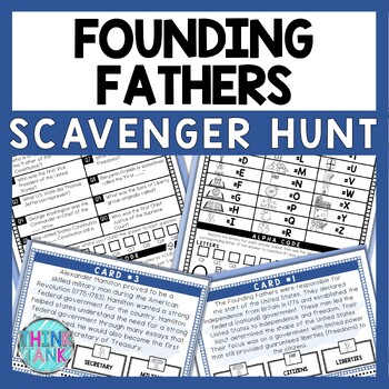Founding Fathers Scavenger Hunt - Reading Comprehension Activity
