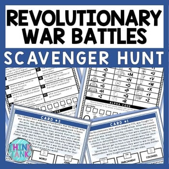 Revolutionary War Battles Scavenger Hunt - Reading Comprehension Activity