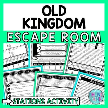 Old Kingdom Ancient Egypt Escape Room Stations - Reading Comprehension Activity