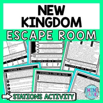 New Kingdom Ancient Egypt Escape Room Stations - Reading Comprehension Activity