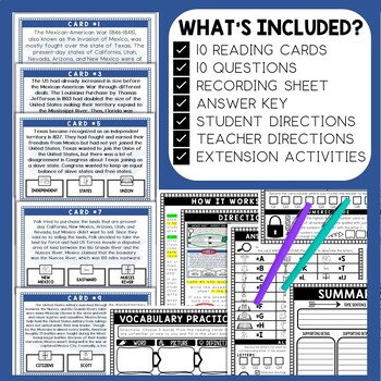 Mexican American War Scavenger Hunt - Reading Comprehension Activity - Image 2