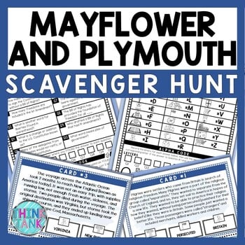 Mayflower and Plymouth Scavenger Hunt - Reading Comprehension Activity
