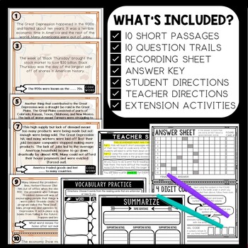 Great Depression Scavenger Hunt Reading Comprehension Activity - Image 2