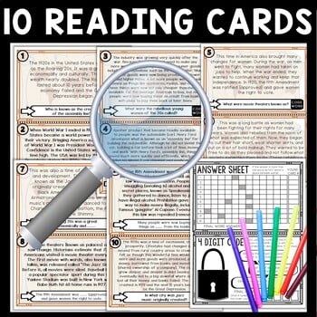 Roaring 20s Scavenger Hunt Reading Comprehension Activity - Image 3