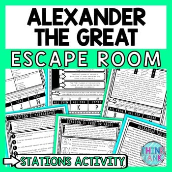 Alexander the Great Escape Room Stations - Reading Comprehension Activity