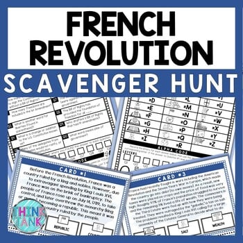 French Revolution Scavenger Hunt - Reading Comprehension Activity