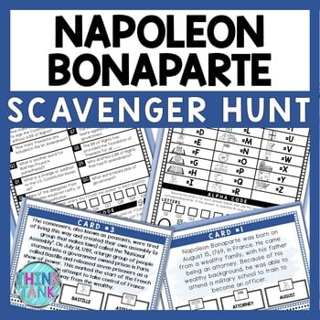 Napoleon Bonaparte Scavenger Hunt - Reading Comprehension Activity