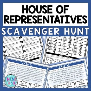 House of Representatives Scavenger Hunt - Reading Comprehension Activity