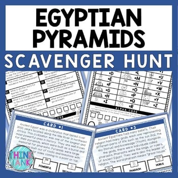 Egyptian Pyramids Scavenger Hunt - Reading Comprehension Activity