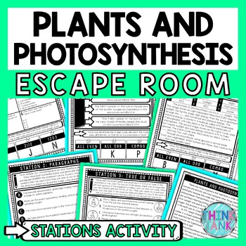 Photosynthesis and Plants Escape Room Stations - Reading Comprehension Activity