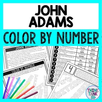 John Adams Color by Number - Close Reading & Text Marking