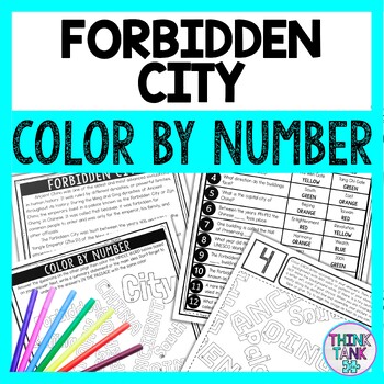 Forbidden City of Ancient China Color by Number - Close Reading & Text Marking