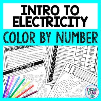 Intro to Electricity Color by Number - Close Reading & Text Marking